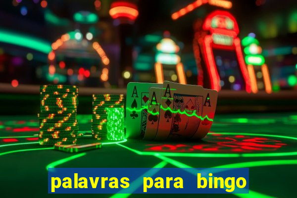 palavras para bingo cha de bebe